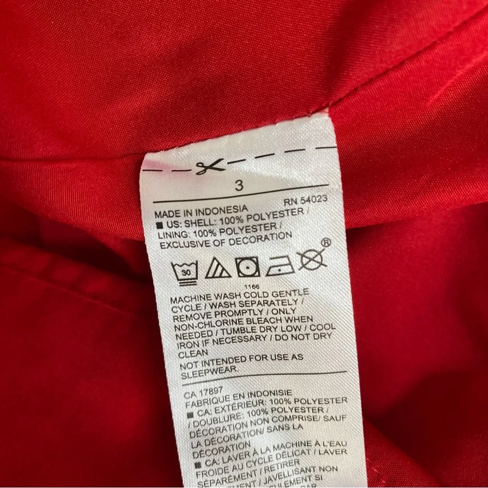 Janie And Jack Red Velvet Holiday Dress With Scallop Collar Top Size 3